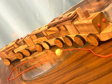 Load image into Gallery viewer, Pull along wooden train with 26 Piece, educational shapes jig-saw wooden toy.