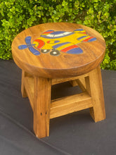 Load image into Gallery viewer, Children's Wooden Stool Teddy Airplane Toddlers Step sitting Stool