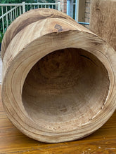 Load image into Gallery viewer, Copy of Side timber drinks Table, Stool or Plant pot of Paulownia wood - Mushroom hourglass design_Model 10