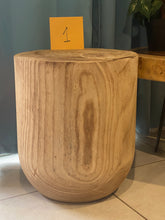 Load image into Gallery viewer, Side timber drinks Table, Stool or Plant pot of Paulownia wood design_Model01