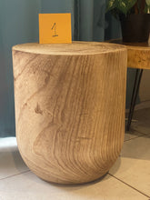 Load image into Gallery viewer, Side timber drinks Table, Stool or Plant pot of Paulownia wood design_Model01