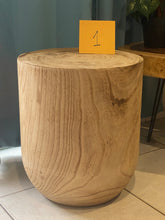 Load image into Gallery viewer, Side timber drinks Table, Stool or Plant pot of Paulownia wood design_Model01