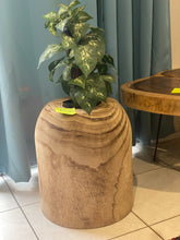 Load image into Gallery viewer, Side timber drinks Table, Stool or Plant pot of Paulownia wood design_Model02