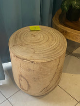 Load image into Gallery viewer, Side timber drinks Table, Stool or Plant pot of Paulownia wood design_Model02