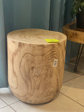 Load image into Gallery viewer, Side timber drinks Table, Stool or Plant pot of Paulownia wood design_Model02