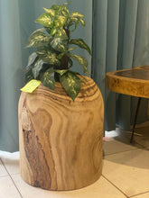 Load image into Gallery viewer, Side timber drinks Table, Stool or Plant pot of Paulownia wood design_Model03.