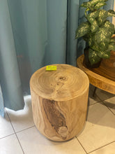 Load image into Gallery viewer, Side timber drinks Table, Stool or Plant pot of Paulownia wood design_Model03.
