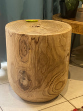Load image into Gallery viewer, Side timber drinks Table, Stool or Plant pot of Paulownia wood design_Model04