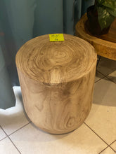 Load image into Gallery viewer, Side timber drinks Table, Stool or Plant pot of Paulownia wood design_Model04
