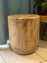 Load image into Gallery viewer, Side timber drinks Table, Stool or Plant pot of Paulownia wood design_Model04