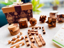 Load image into Gallery viewer, Gift set Brainteaser 12 puzzles set Wood in a gift box for kids or adults