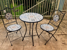 Load image into Gallery viewer, Outdoor Table And Chairs Set Mosaic Bistro Setting Balcony Garden Furniture 3pcs