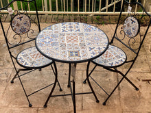 Load image into Gallery viewer, Outdoor Table And Chairs Set Mosaic Bistro Setting Balcony Garden Furniture 3pcs