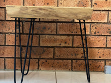 Load image into Gallery viewer, Side Table Live Edge Wooden Corner Table, Plant or book Stand Raintree Wood-OS64