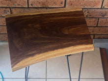 Load image into Gallery viewer, Bedside Table- Live Edge natural Wooden Side Table / Corner Table / Plant or book Stand Raintree Wood-OS56 model