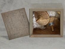 Load image into Gallery viewer, Spinning Top wooden hand made in a timber gift box (set of 2 tops included)