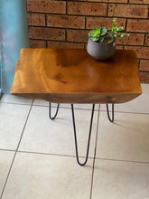 Load image into Gallery viewer, Side Table Live Edge Wooden Corner Table, Plant or book Stand Raintree Wood-OS60