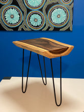 Load image into Gallery viewer, Bedside Table- Live Edge natural Wooden Side Table / Corner Table / Plant or book Stand Raintree Wood-OS 58 model