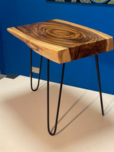 Load image into Gallery viewer, Bedside side Table- Live Edge natural Wooden Side Table / Corner Table / Plant or book Stand Raintree Wood-OS 62 model