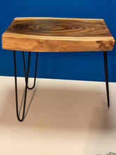 Load image into Gallery viewer, Bedside side Table- Live Edge natural Wooden Side Table / Corner Table / Plant or book Stand Raintree Wood-OS 62 model