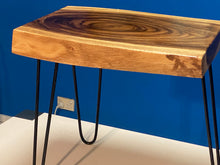 Load image into Gallery viewer, Bedside side Table- Live Edge natural Wooden Side Table / Corner Table / Plant or book Stand Raintree Wood-OS 62 model