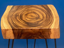 Load image into Gallery viewer, Bedside side Table- Live Edge natural Wooden Side Table / Corner Table / Plant or book Stand Raintree Wood-OS 62 model