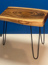 Load image into Gallery viewer, Bedside Table- Live Edge natural Wooden Side Table / Corner Table / Plant or book Stand Raintree Wood-OS 62 model