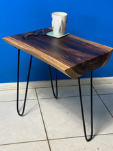 Load image into Gallery viewer, Small coffee table, Live Edge Wooden Side Table / Corner Table / Plant or book Stand Raintree Wood