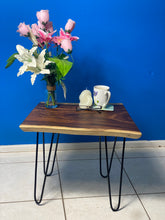 Load image into Gallery viewer, Bedside Table- Live Edge natural Wooden Side Table / Corner Table / Plant or book Stand Raintree Wood-OS 56 model