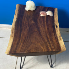 Load image into Gallery viewer, Bedside Table- Live Edge natural Wooden Side Table / Corner Table / Plant or book Stand Raintree Wood-OS 56 model