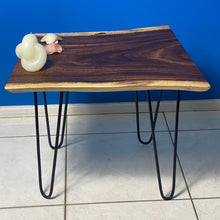 Load image into Gallery viewer, Bedside Table- Live Edge natural Wooden Side Table / Corner Table / Plant or book Stand Raintree Wood-OS 56 model