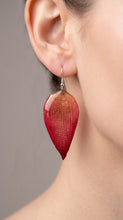 Load image into Gallery viewer, Real Orchid Petal Earrings – Vibrant Purple & Blue Resin