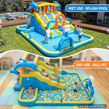 Load image into Gallery viewer, Keezi Inflatable Splash Kids Pool Water Slide Park with Blower 4m x 5.65m