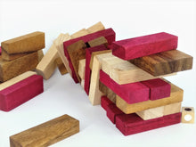 Load image into Gallery viewer, Stacking blocks wood balance game handmade stacking Fun Board Games Kids Ages 4 to Adults