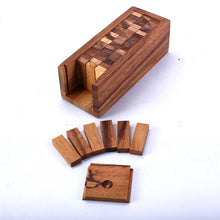 Load image into Gallery viewer, Stacking tumbling blocks wood Red colours balance game handmade stacking Fun Board Games Kids Ages 4 to Adults.