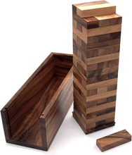 Load image into Gallery viewer, Tumbling Tower blocks wood balance game handmade stacking Fun Board Games Kids Ages 4 to Adults