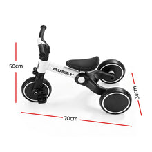 Load image into Gallery viewer, RIGO Tricycle Bike, Kids Bike with 3 wheels, Carbon Steel 70cm White