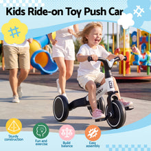 Load image into Gallery viewer, RIGO Tricycle Bike, Kids Bike with 3 wheels, Carbon Steel 70cm White