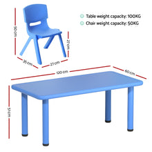 Load image into Gallery viewer, Keezi 9PCS Kids Table and Chairs Set Children Study Desk Furniture Plastic 8 Chairs
