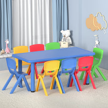 Load image into Gallery viewer, Keezi 9PCS Kids Table and Chairs Set Children Study Desk Furniture Plastic 8 Chairs