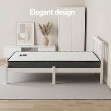 Load image into Gallery viewer, Giselle Single Mattress and Artiss Bed Frame Set White Solid Pine with 16cm Mattress