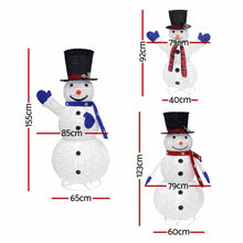 Load image into Gallery viewer, Jingle Jollys Christmas Lights 330 LED Fairy Light 3pcs Snowman Decorations Set