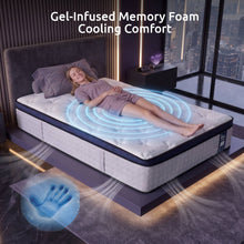 Load image into Gallery viewer, Levitex 35CM Single Mattresses Gel Memory Foam and 7-Zone Ergonomic Pocket Spring, Anti-Roll Dual-Row Edge, Triple Cooling System for Hot Sleepers