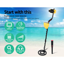 Load image into Gallery viewer, Metal Detector 180MM Deep Sensitive Water Resistant Pinpointer Treasure Hunter Yellow