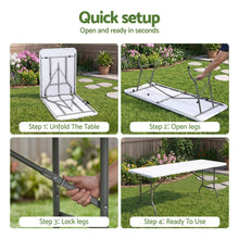 Load image into Gallery viewer, Gardeon 9PCS Outdoor Dining Set 180CM Folding Table and Chairs Patio Furniture White