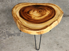 Load image into Gallery viewer, Round Raintree Wood Live Edge Coffee Table