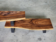 Load image into Gallery viewer, Entertainment unit Raintree Wood 2 tier adjustable Length 1.6m to 2.5m