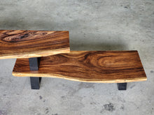 Load image into Gallery viewer, Entertainment unit Raintree Wood 2 tier adjustable Length 1.6m to 2.5m