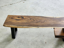 Load image into Gallery viewer, Entertainment unit Raintree Wood 2 tier adjustable Length 1.6m to 2.5m