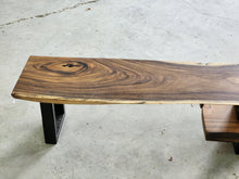 Load image into Gallery viewer, Entertainment unit Raintree Wood 2 tier adjustable Length 1.6m to 2.5m